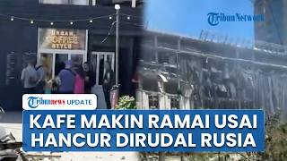 Kafe di Kyiv Hancur Dirudal Rusia, Warga Tetap Antre Mengular, Nekat Beli Kopi di Bawah Reruntuhan