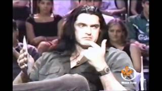 Peter Steele Yells at audience in interview