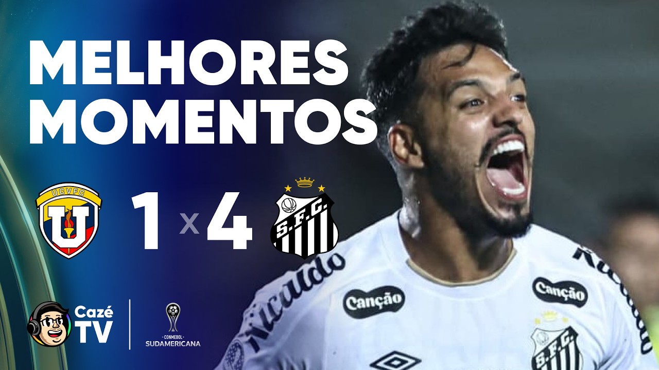 MELHORES MOMENTOS: UNIVERSIDAD CENTRAL 1 X 4 SANTOS | CONMEBOL SULAMERICANA 26 | FASE DE GRUPOS