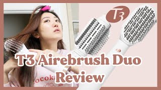 T3 AIREBRUSH DUO REVIEW: Thick Hair + Hairstyle Tips | Crystall Cho