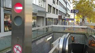 Die schmalste Fahrtreppe in Essen und Aufzugsneubau im U-Bahnhof Philh