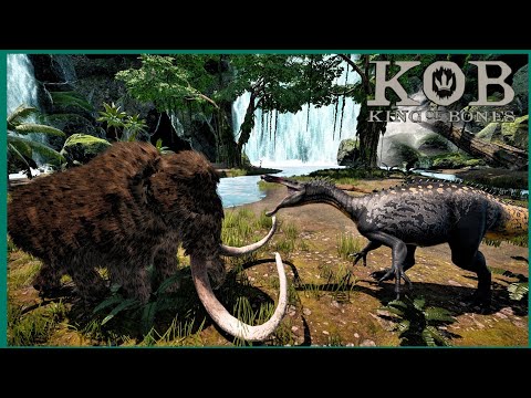 DOS FEROCES SUCHOMIMUS VS MAMUT LANUDO BATALLA EN KING OF BONES