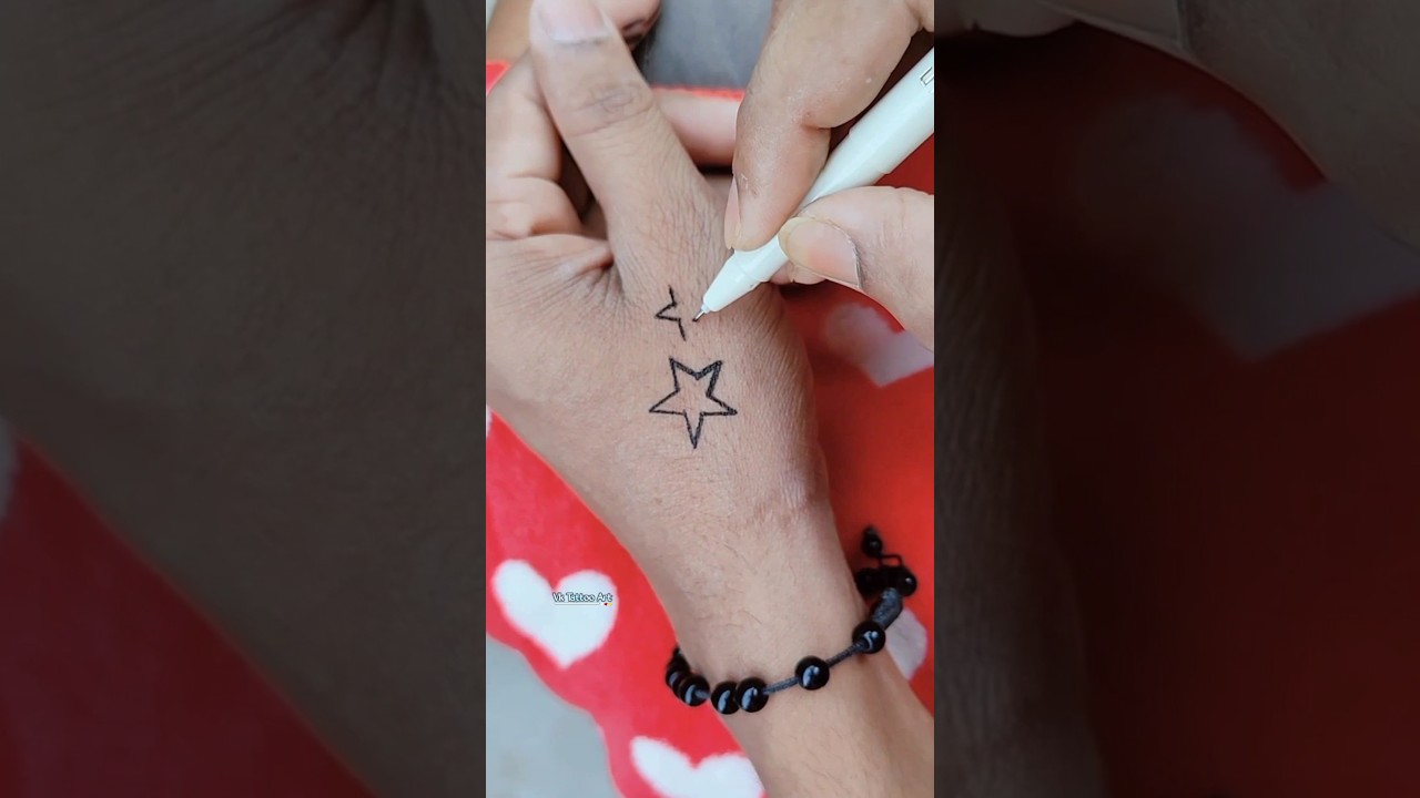 Mini STAR tattoo making 🔥⭐ #shorts #startattoo #minitattoo #smalltattoo