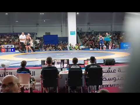65 kg. Vladimir Egorov (MKD) vs Abdelhak Kherbache (ALG) 3-5 place, Mediterranean Games 2022-Oran