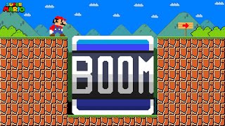 Mario Press the Ultimate BOOM Block in Super Mario Bros.
