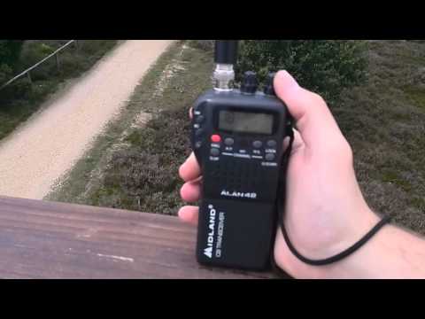 CB Funkgerät Alan 42 Multi kleiner Test auf einem Aussichtturm