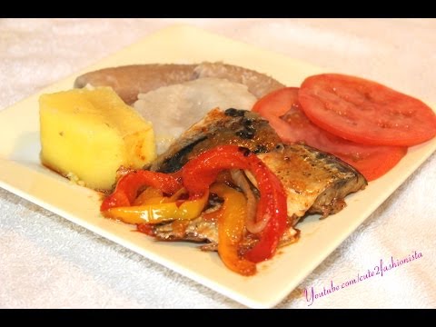 HOW TO MAKE REAL JAMAICAN SALT MACKEREL SERVE WITH GREEN BANANA ,YAM & DUMPLING