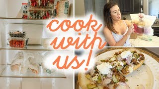 FRIDGE DECLUTTER & COOK WITH US! | Hayley Paige