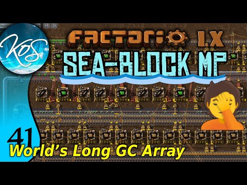 Factorio Seablock 41 - WORLD'S LONGEST GREEN CIRCUIT ARRAY | MP with Mathias
