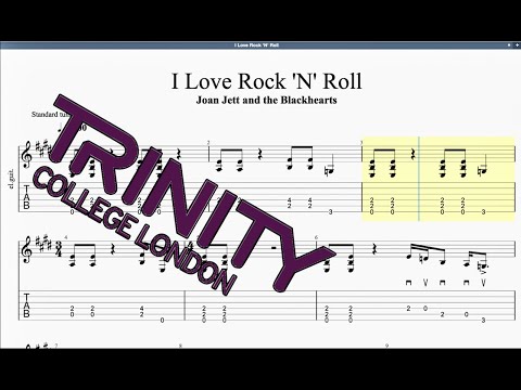 I Love Rock 'n' Roll (2012 Syllabus) Trinity Grade 2 Guitar
