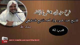 شرح متن ابن عاشر- الدرس الثاني والأربعون - للشيخ محمد محمود الشنقيطي image