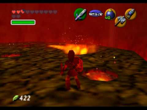 Legend of Zelda Ocarina of Time Walkthrough 08 (7/8) "Fire Temple: VOLVAGIA"