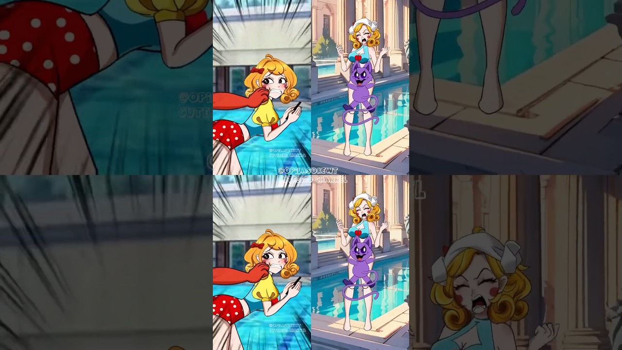 Miss Delight in the swimming pool SUSS COMPARISON #poppplaytime #insideout2 #anger #delight #ship