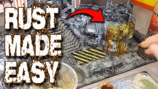Weathering & Painting Rust the EASY Way on Necromunda Terrain