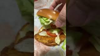 Burger Kings New Chicken Sandwich #shorts #food #burgerking