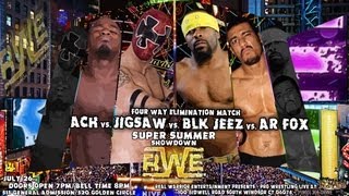 preview picture of video 'RWE Wrestling ACH vs AR Fox vs BLK Jeez vs Jigsaw PREVIEW CLIP Not Full Match 720p)'