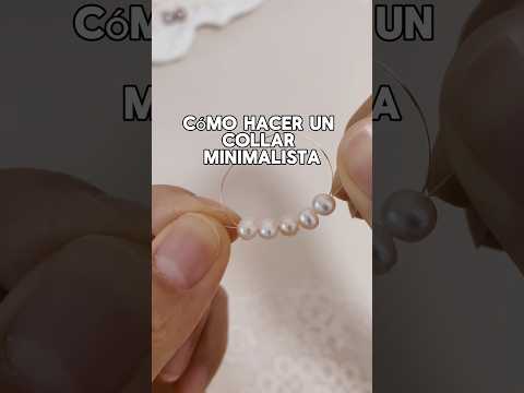 Collar minimalista con perlas, delicado #collar #bisuteria #diyjoyas #short #shortvideo #shorts
