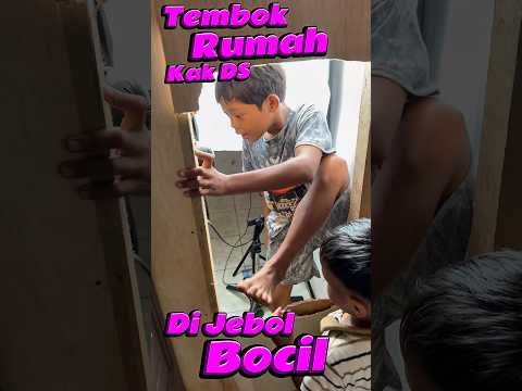 Tembok Rumah kak DS di Jebol Rusak Bocil #comedy #minivlog #anakdesa #rumah #rusak