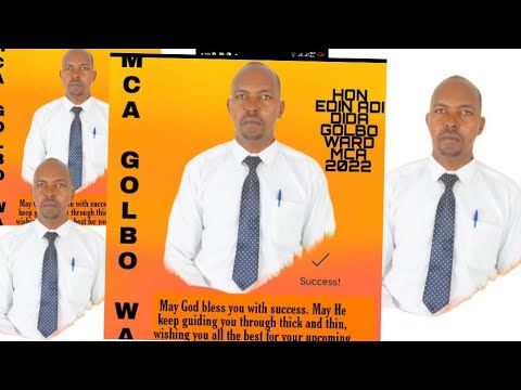Hon Edin Adi Dida MCA golbo word August 9 2022 inshallah Dhiyadhaa