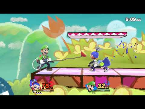 Super Smash Bros. Ultimate Elite! J-AERIAL (Inkling) VS Luigi