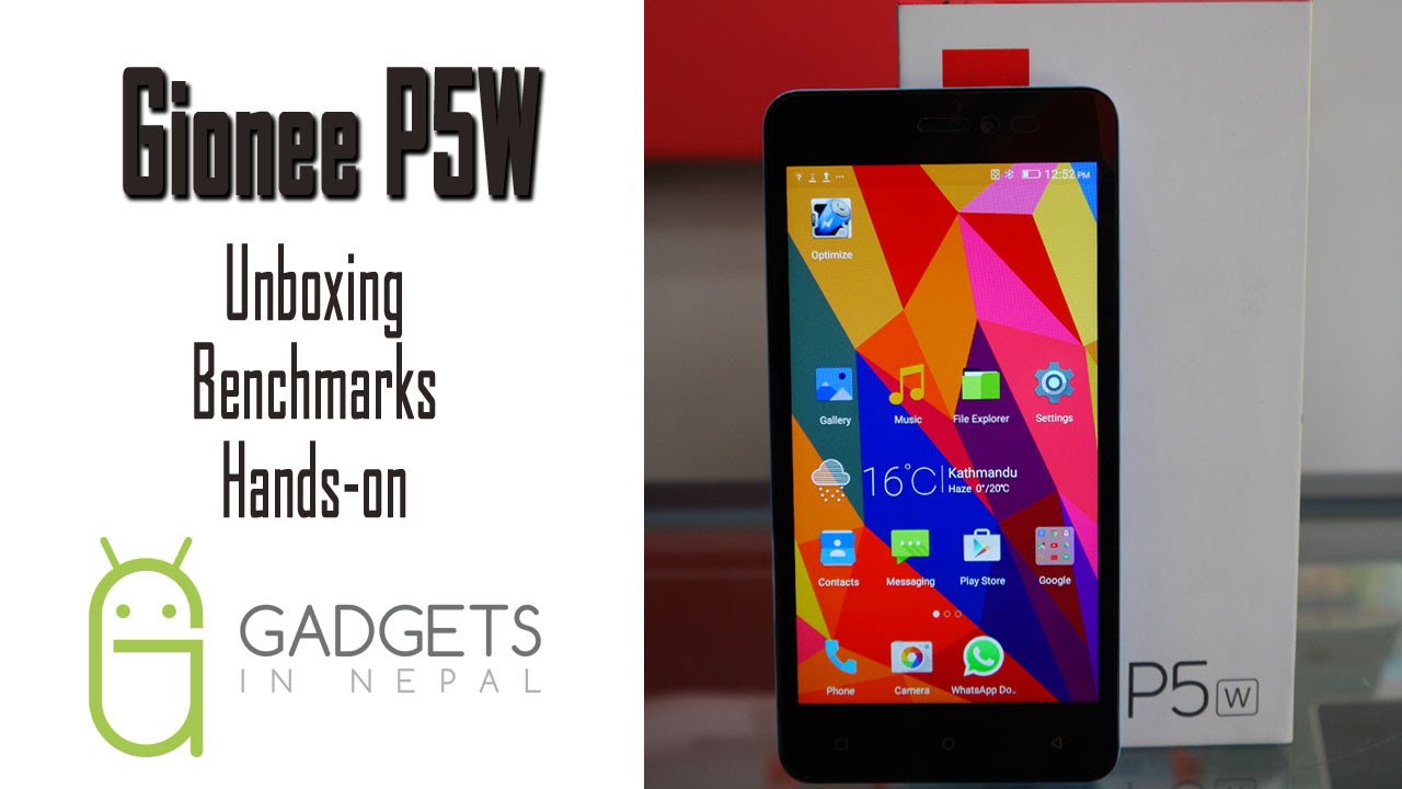 Gionee P5W Unboxing Benchmark & Hands on Video