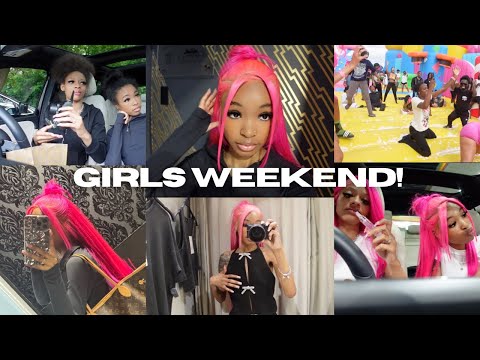 SUMMER DIARIES 001: GIRLS WEEKEND! | pink hair, photoshoot, big bounce house, nights out