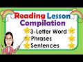 Compilation 3 Letter Words Phrases Reading Sentences Learning Videos For Kids