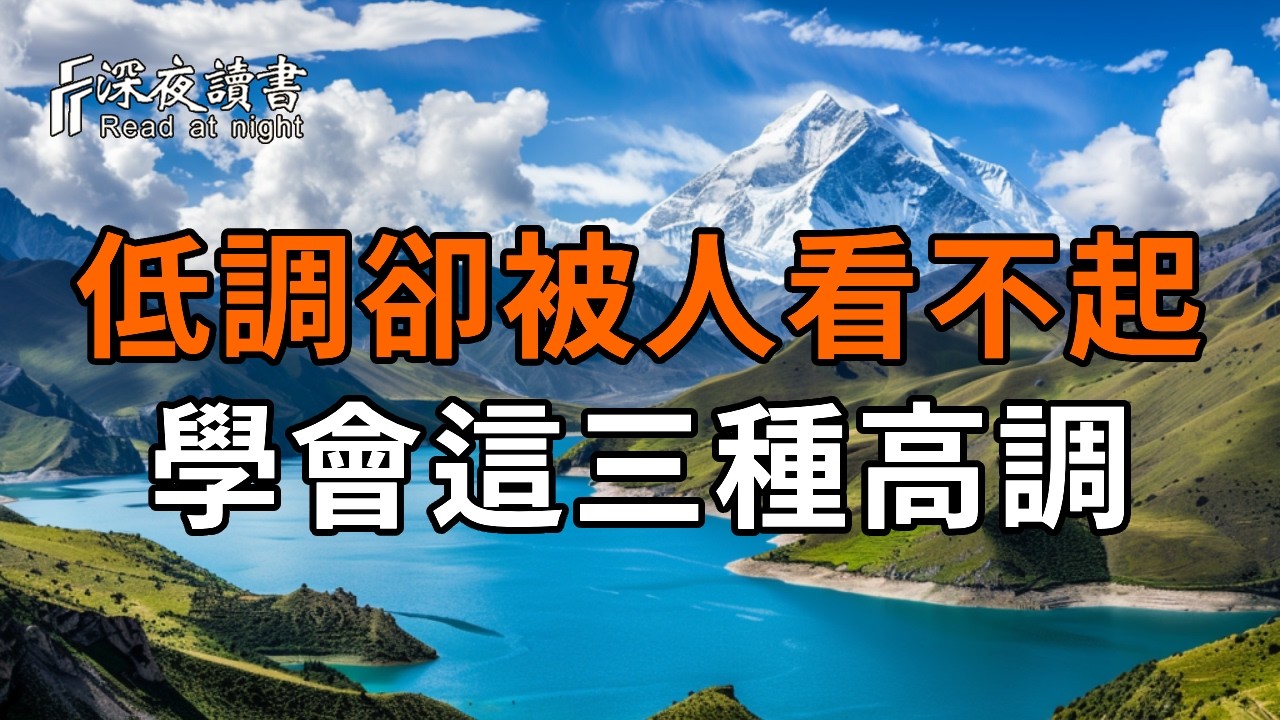 为什么你越「低调」，越被人看不起？弘一法师：这3种  “高调”，反而让人不敢惹你【深夜讀書】#人生?