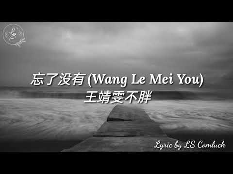 Lyrics 忘了没有 (Wang Le Mei You) - 王靖雯不胖