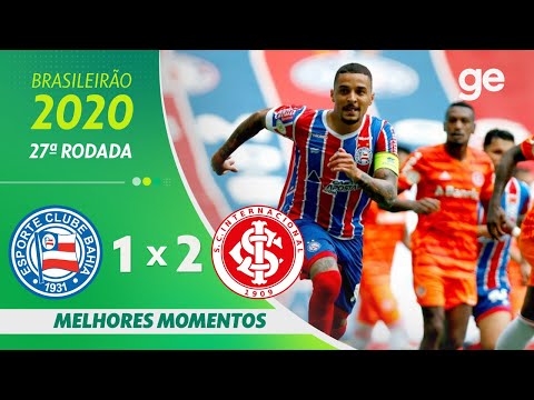 Gols e lances de Bahia x Internacional