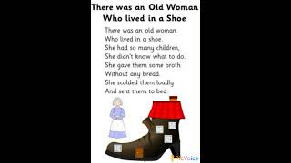 There was an old woman who lived in a shoe