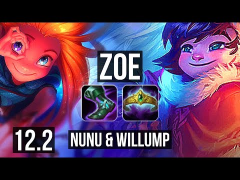 ZOE vs NUNU (MID) | 6/0/1, 1.8M mastery, Dominating | KR Grandmaster | 12.2