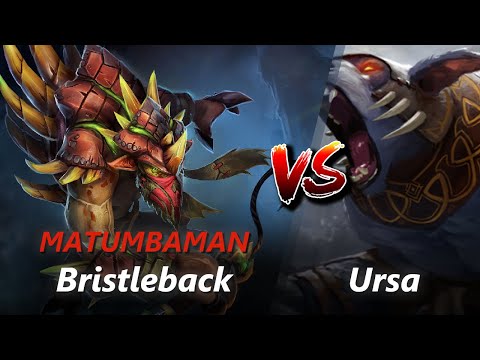 MATUMBAMAN offlane Bristleback vs Ursa/Winter Wyvern | First 10 minutes