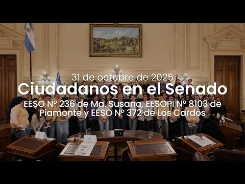 🏛️ CIUDADANOS EN EL SENADO | EESO N236 de Ma Susana EESOPI N8103 de Piamonte EESO N372 de Los Cardos
