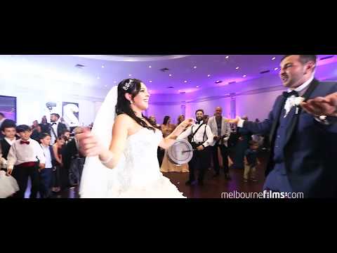 Amazing Turkish and Italian wedding entrance with crazy Lebanese Drummers 9 + www.melbournefilms