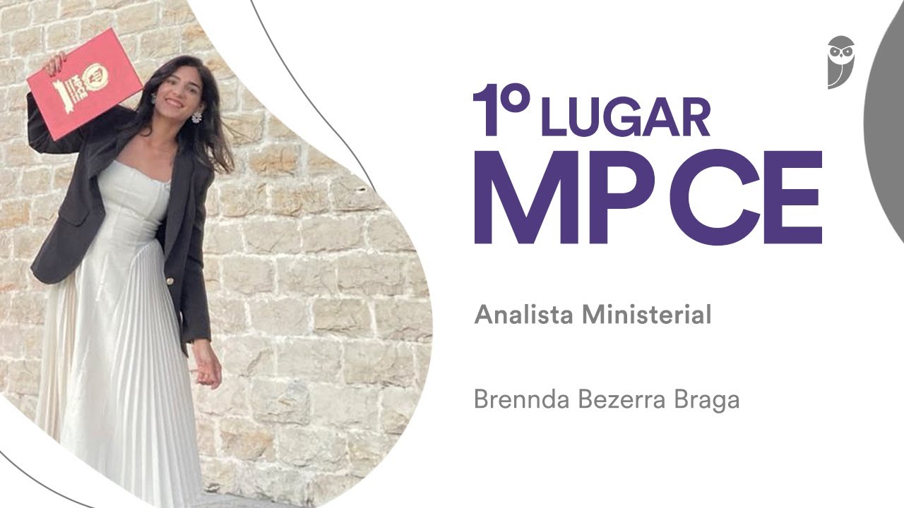 MP-CE: Brennda Bezerra Braga, aprovada em 1° lugar para Analista Ministerial - Eng. Ambiental