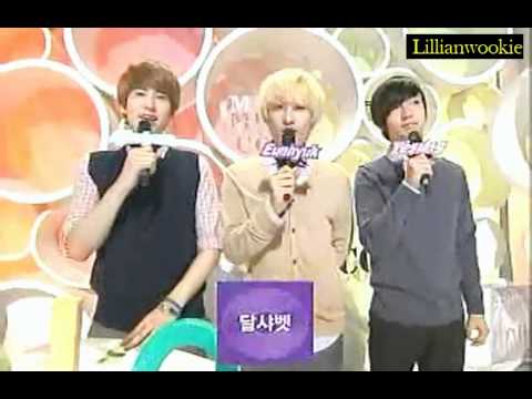 110910 Music Core Super Junior MCs -Kyuhyun Eunhyuk Yesung