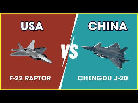 Who Wins!! F-22 Raptor Vs J-20: The Best Jet Fighters in the World | Military Summary