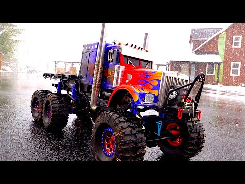 TURBO FUSiON 6x6x6 OPTiMUS OVERKiLL OFF ROAD SEMi BUSH Truck Build | RC ADVENTURES