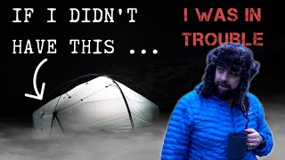 SCARP ULTRA Saved my ASS - Solo Snowy Wild Camping in a BRUTAL Wind