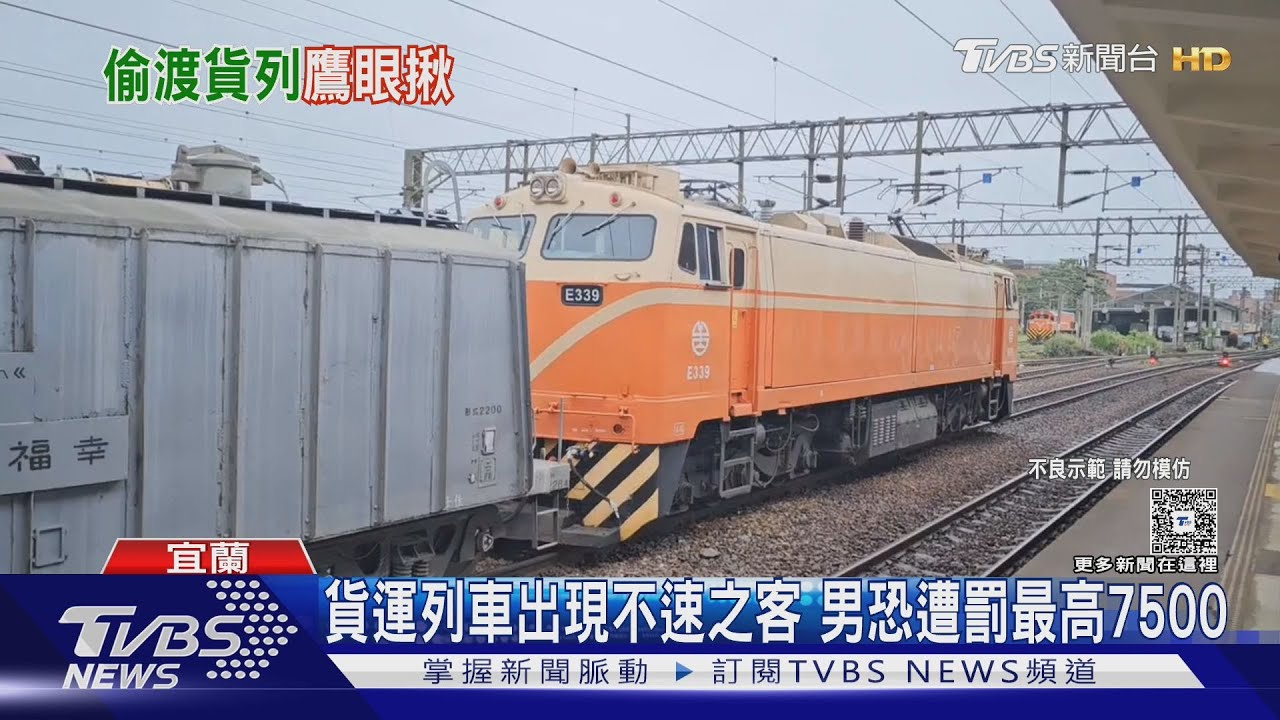 玩命?男跳上貨列車 站務員「鷹眼」請下車