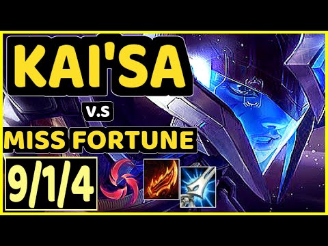 RIKARA (KAI'SA) vs MISS FORTUNE - 9/1/4 KDA BOTTOM ADC CHALLENGER GAMEPLAY - NA