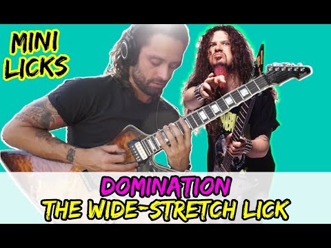 PANTERA ⚡ DOMINATION SOLO / Wide-Stretch Legato 🔥 'MINI LICKS' #22 lesson by ATTILA VOROS (425hZ E)
