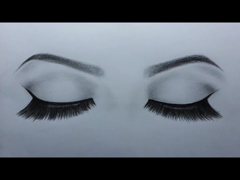 كيف أرسم العينين ( كيف أرسم عينين مغمضتين )