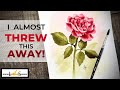 How to Paint a Rose! Rose Painting! Rose Flower! Rose Watercolor Painting! Rose!