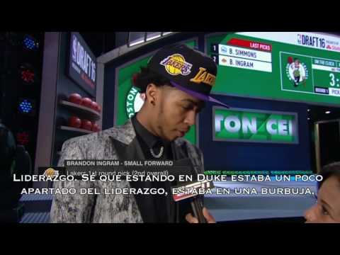 Los Angeles Lakers seleccionaron a Brandon Ingram en el NBA Draft 2016