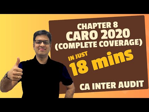 QUICK RECAP - CH 8 - CARO 2020 | CA INTER AUDIT