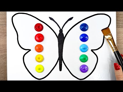 WOW! Simple Butterfly Acrylic Painting Anyone Can Do – So Satisfying!