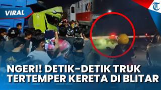 Kereta Dhoho Hantam Truk Pasir yang Nekat Terobos Palang KA di Blitar, Sopir Lompat Selamatkan Diri