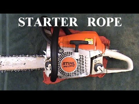STIHL Chainsaw MS251C Recoil Starter Rope Fix Easy Fix Step by Step
